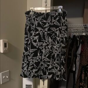 Frock Shop Black and White Patterned Women's Skirt